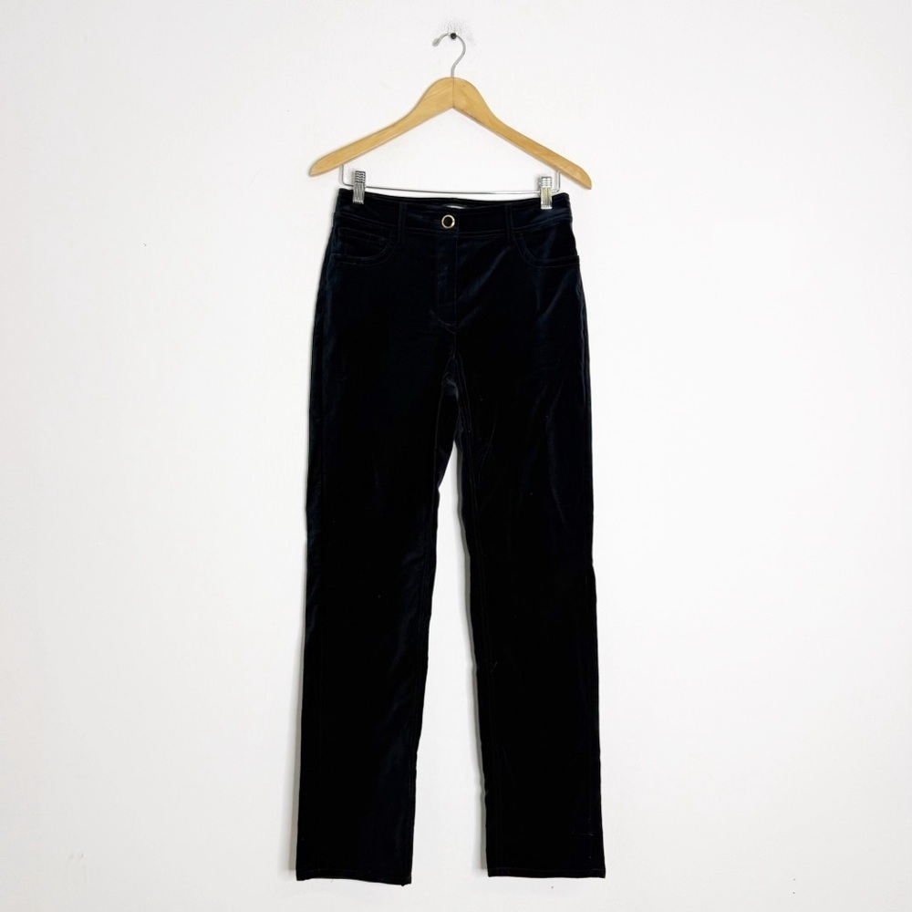 J.Crew Straight Leg Velvet Pants Black Size 6 NWT Style AQ839